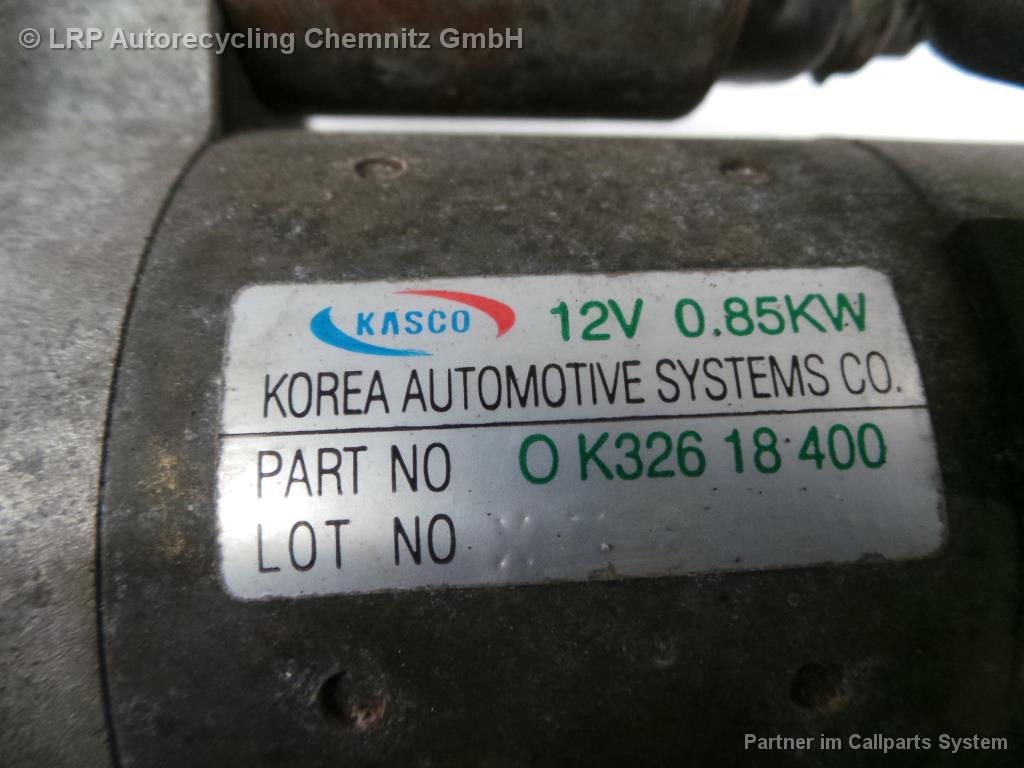 Kia Rio (DC) BJ 2002 Anlasser Starter 1.5 72KW 0K32618400