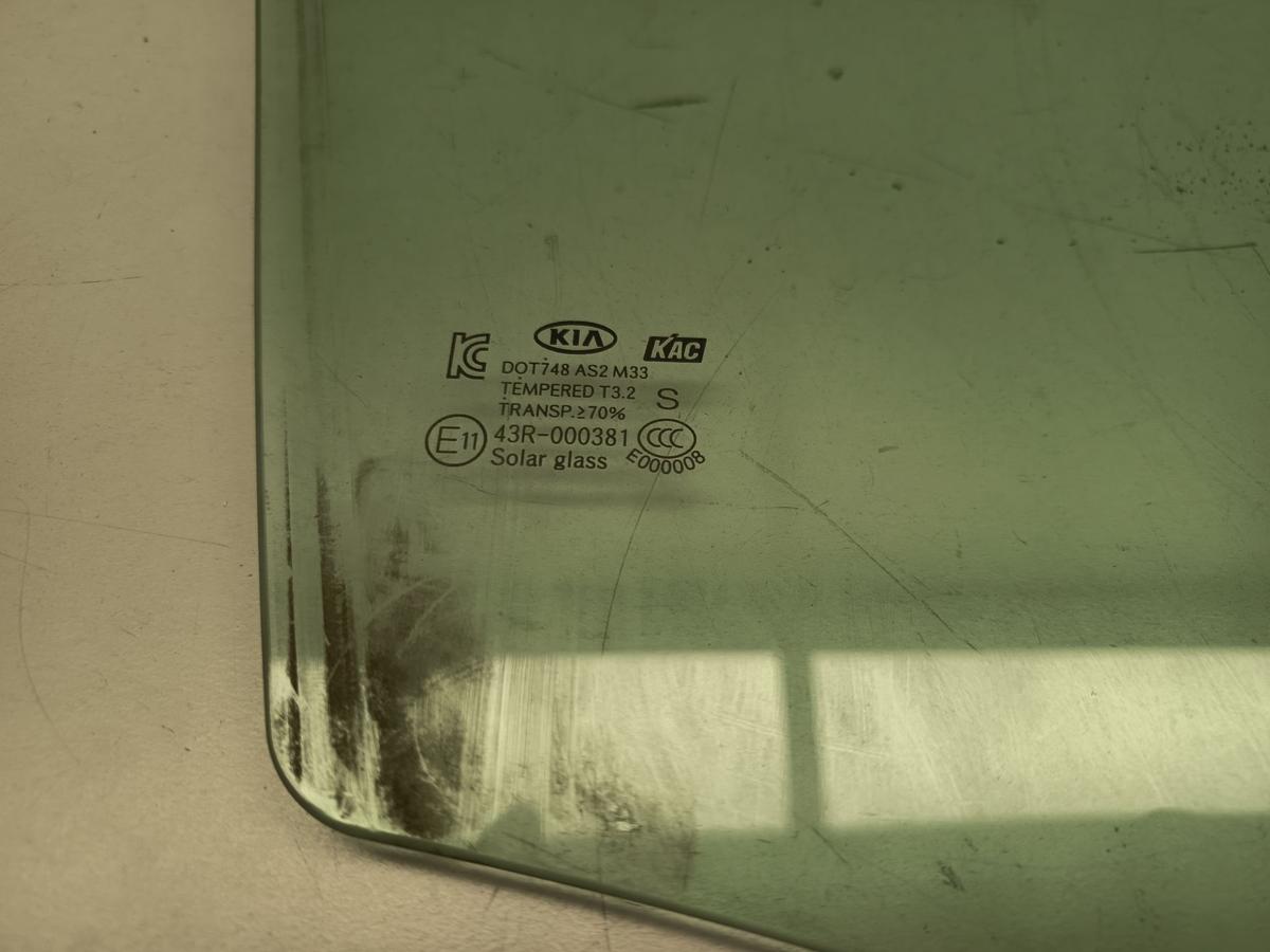 Kia Soul II original T&uuml;rscheibe Seitenscheibe Fahrerseite vorn rechts Fond Bj 14
