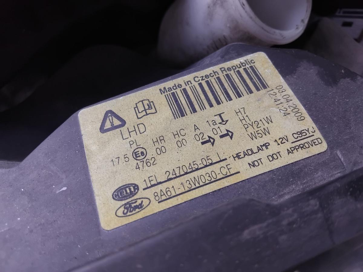 Ford Fiesta JA8 orig.Scheinwerfer links Hella Halogen mit LWR 8A6113W030CF BJ09