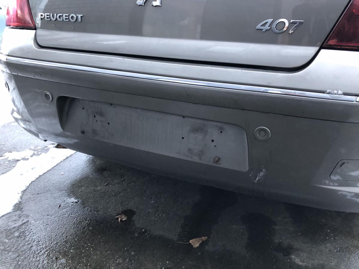 Peugeot 407 6D 6E Sto&szlig;f&auml;nger hinten PDC Limo Erlengrau Bumper Sto&szlig;stange
