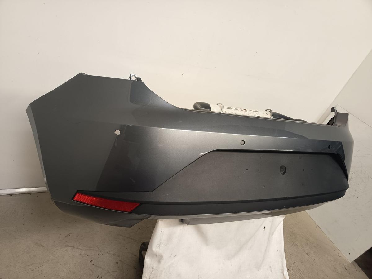 Seat Leon 5F orig Stoßstange hinten Stoßfänger PDC LX7R Monsungrau Bj 2014
