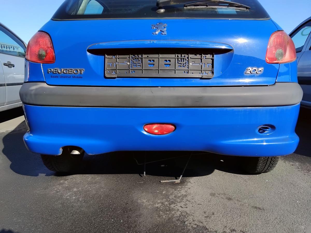 Peugeot 206 original Sto&szlig;stange Sto&szlig;f&auml;nger hinten EGJ Blau Santorin BJ2005