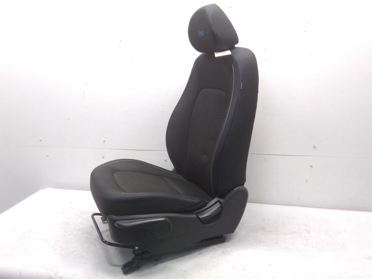 Hyundai i10 II Typ IA Sitz vorn links Fahrersitz beheizt Stoff schwarz Bj.2016