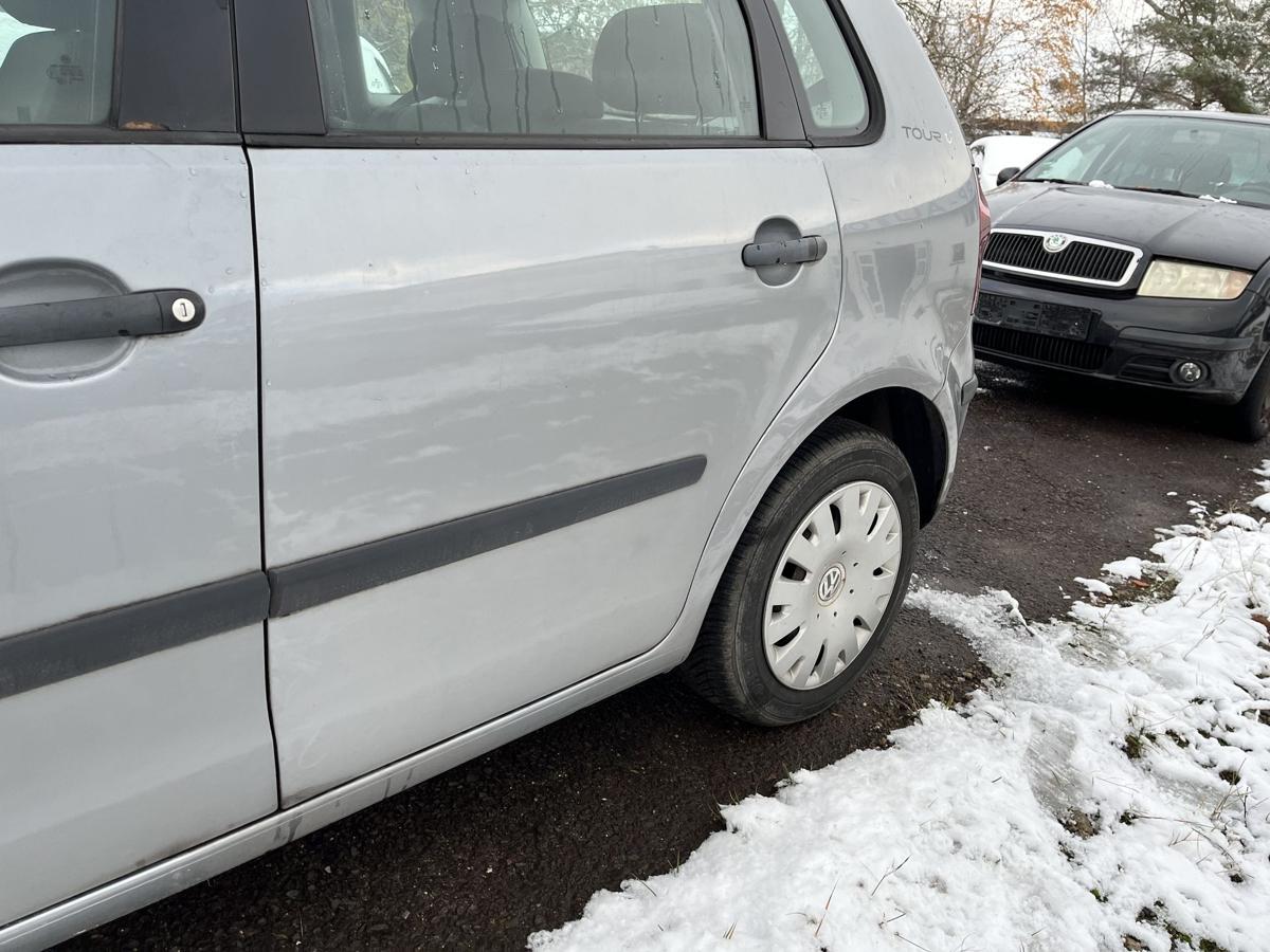 VW Polo 9N3 Tür hinten links Fondtür LA7R Silberbird Perl Rohbau