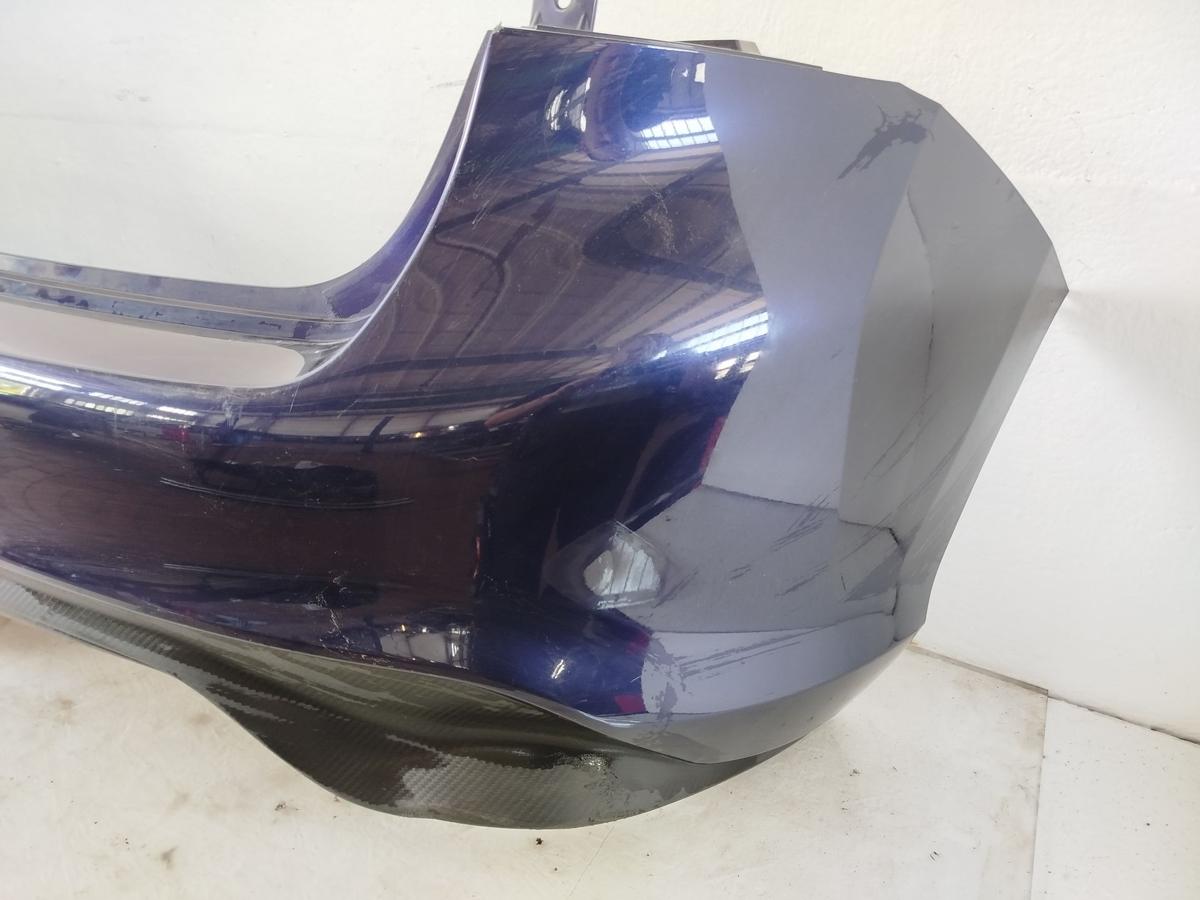Nissan Pulsar C13M Stoßfänger hinten Stoßstange ohne PDC RBR Blue Perl Schaden