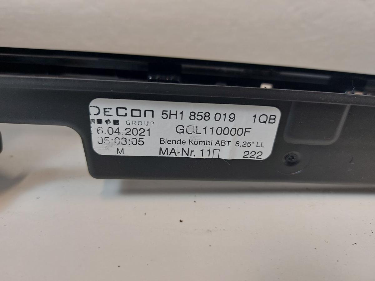 VW Golf 8 VIII CD Blende Kombiinstrument Radio Tr&auml;gerrahmen Lichtschalter