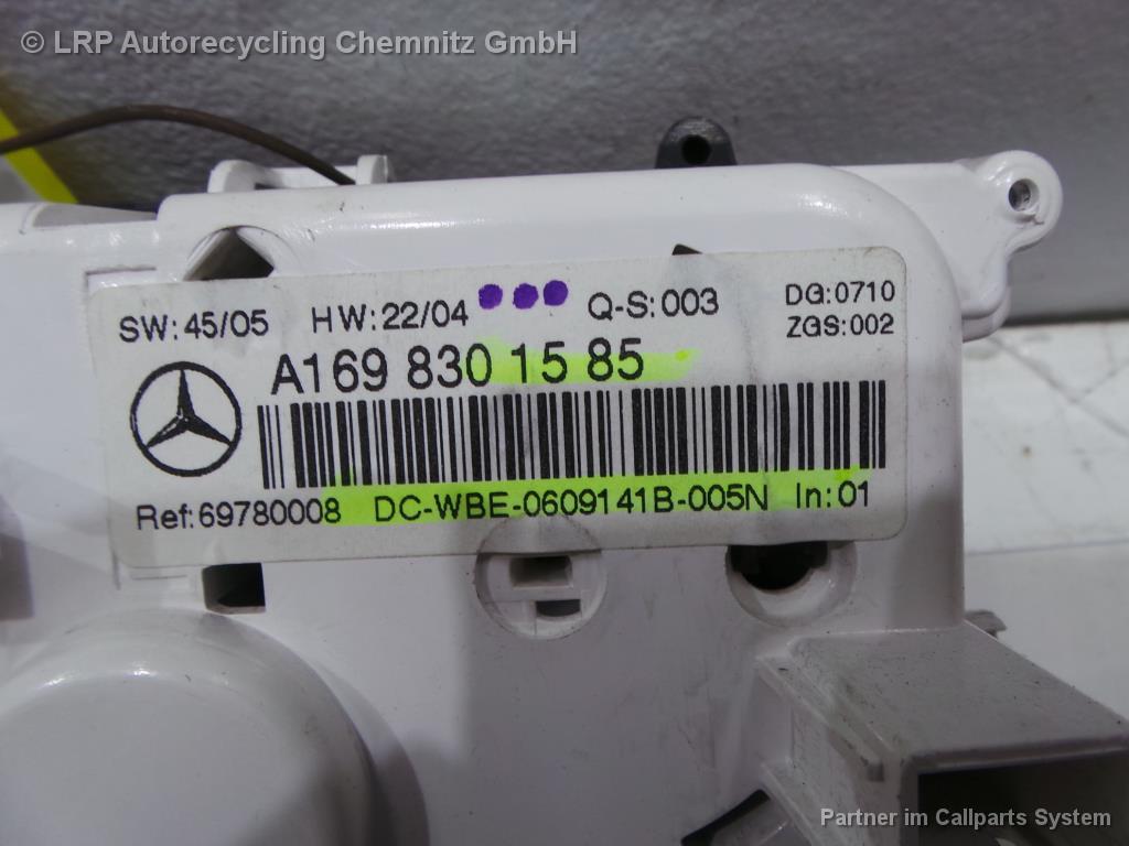 Mercedes A-Klasse W169 BJ 2006 Klimabedienteil Heizbetätigung A1698301585