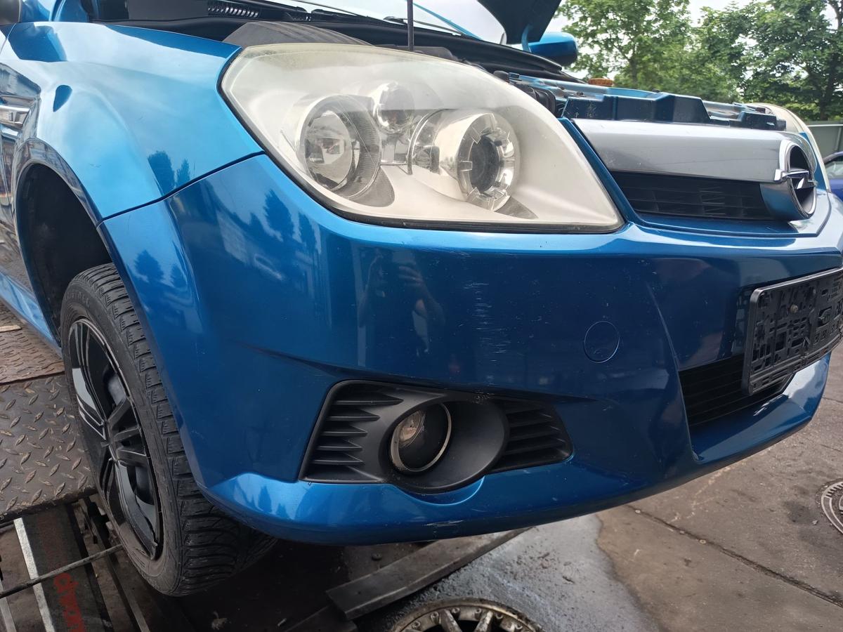 Opel Tigra Twintop original Sto&szlig;stange F&auml;nger vorn Front Z21H Antiguablau Bj 07