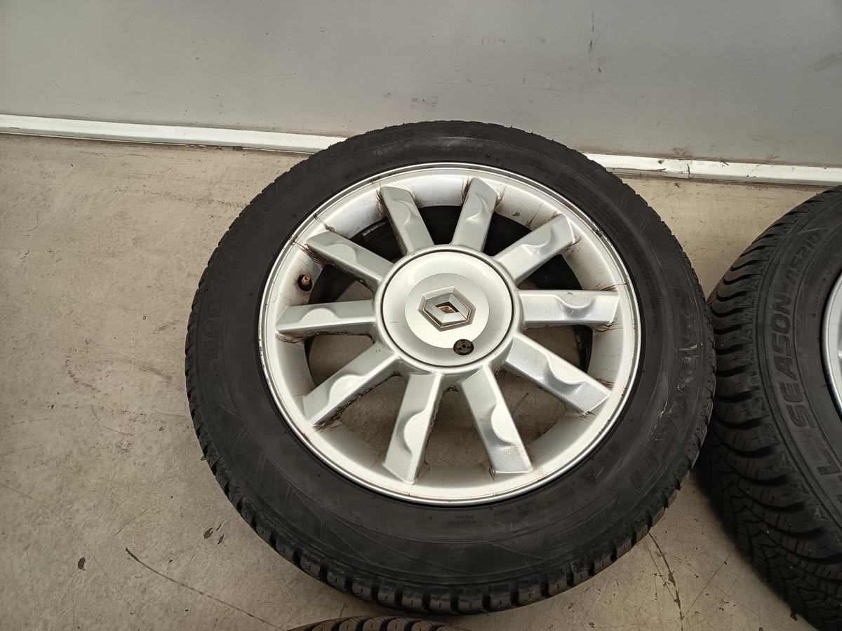 Renault Modus original Alufelgen Alufelgensatz 6x15 ET50 Allwetterreifen Bj 2005