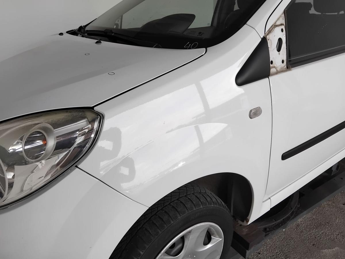 Renault Twingo 2 original Kotfl&uuml;gel vorn links weiss OV369 Blanc Glacier BJ2008
