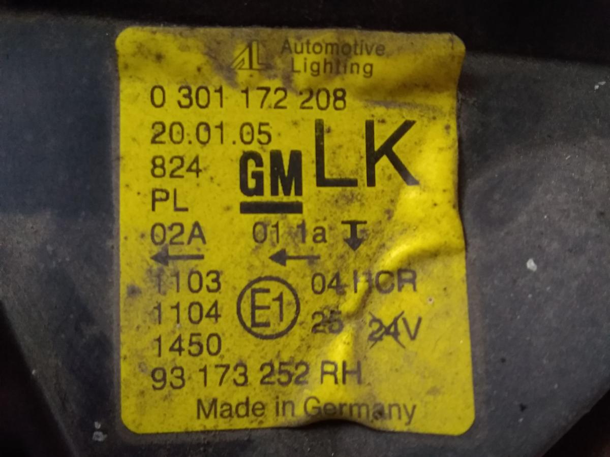 Opel Combo C original Scheinwerfer rechts Halogen mit LWR 93173252 BJ2003