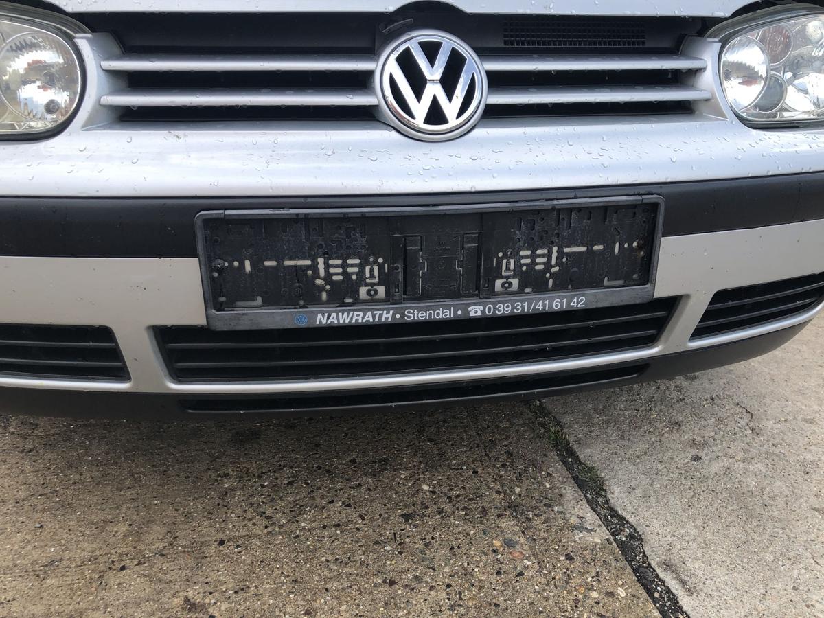 VW Golf 4 IV 1J Sto&szlig;f&auml;nger vorn Frontsch&uuml;rze Sto&szlig;stange LA7W Reflexsilber Met