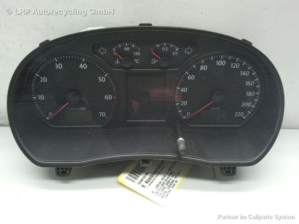 VW Polo 9N3 Tacho Kombiinstrument 6Q0920823F 110080321003 VDO BJ2006