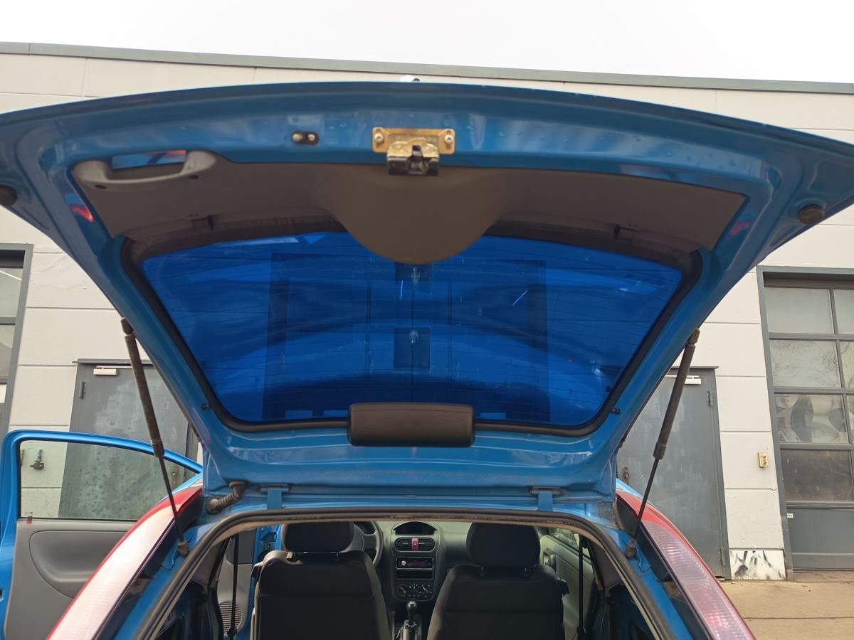 Opel Corsa C original Heckklappe mit Scheibe Z20A Arubablau Bj 2001