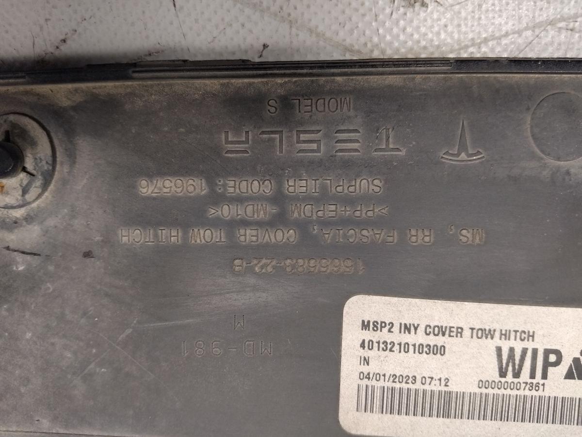 Tesla Model S Facelift original Abdeckung Blende Stoßfänger hinten AHK Bj.2023