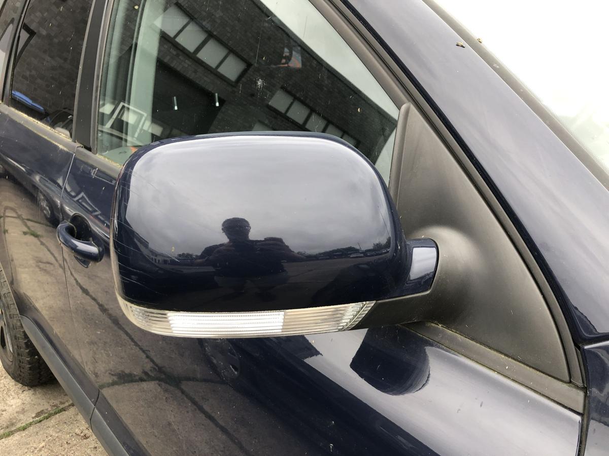 VW Touareg 7L Au&szlig;enspiegel rechts Seitenspiegel elek anklapp LA5G Perlblau