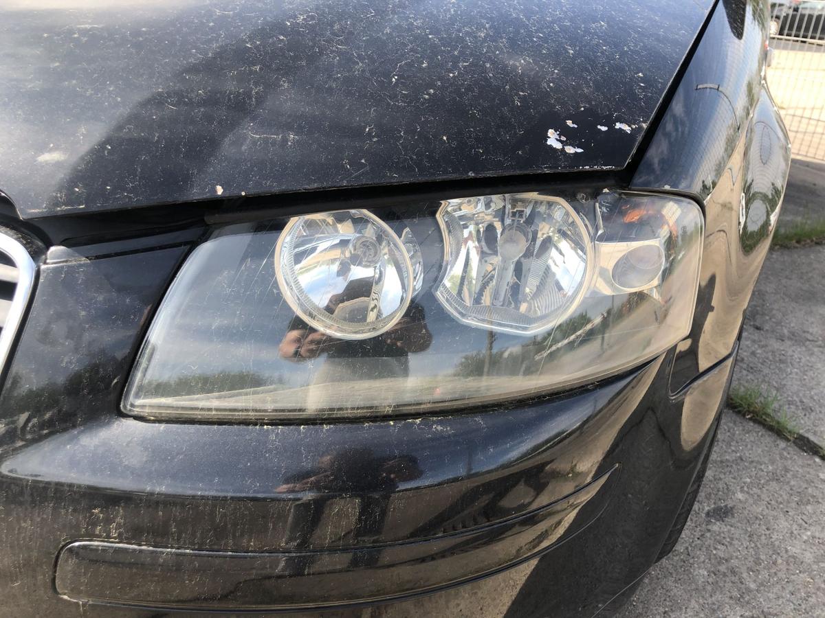 Audi A3 8P bis 2005 Scheinwerfer links Frontscheinwerfer Halogen leicht Tr&uuml;b