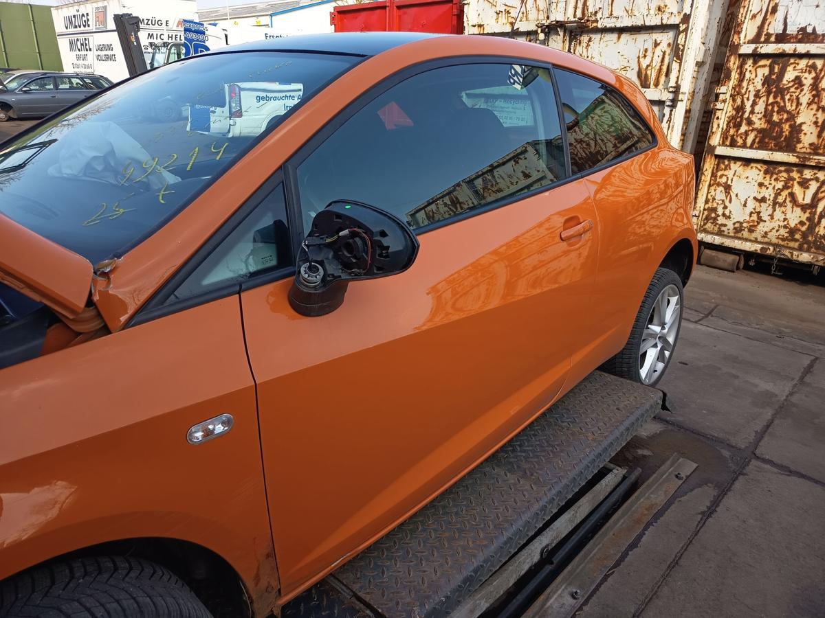 Seat Ibiza 6J 3t&uuml;rer original T&uuml;r links Fahrer Rohbau P2C Luminarange Bj 2009