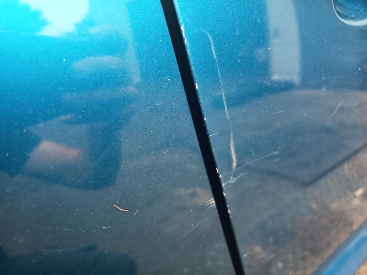 Opel Tigra Twintop original T&uuml;r rechts Beifahrer Rohbau Z21H Antiguablau Bj 2007