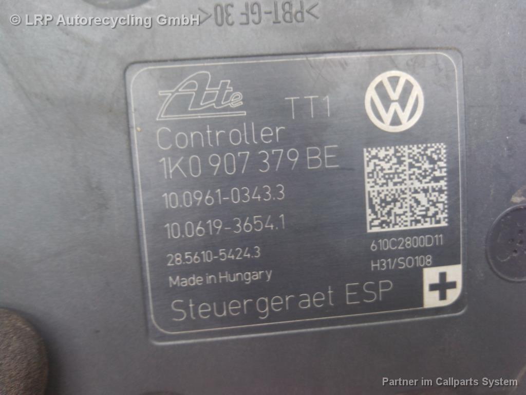 VW Touran 1T3 BJ2011 ABS ESP Hydroaggregat 1K0614517P ATE 1K0907379BE