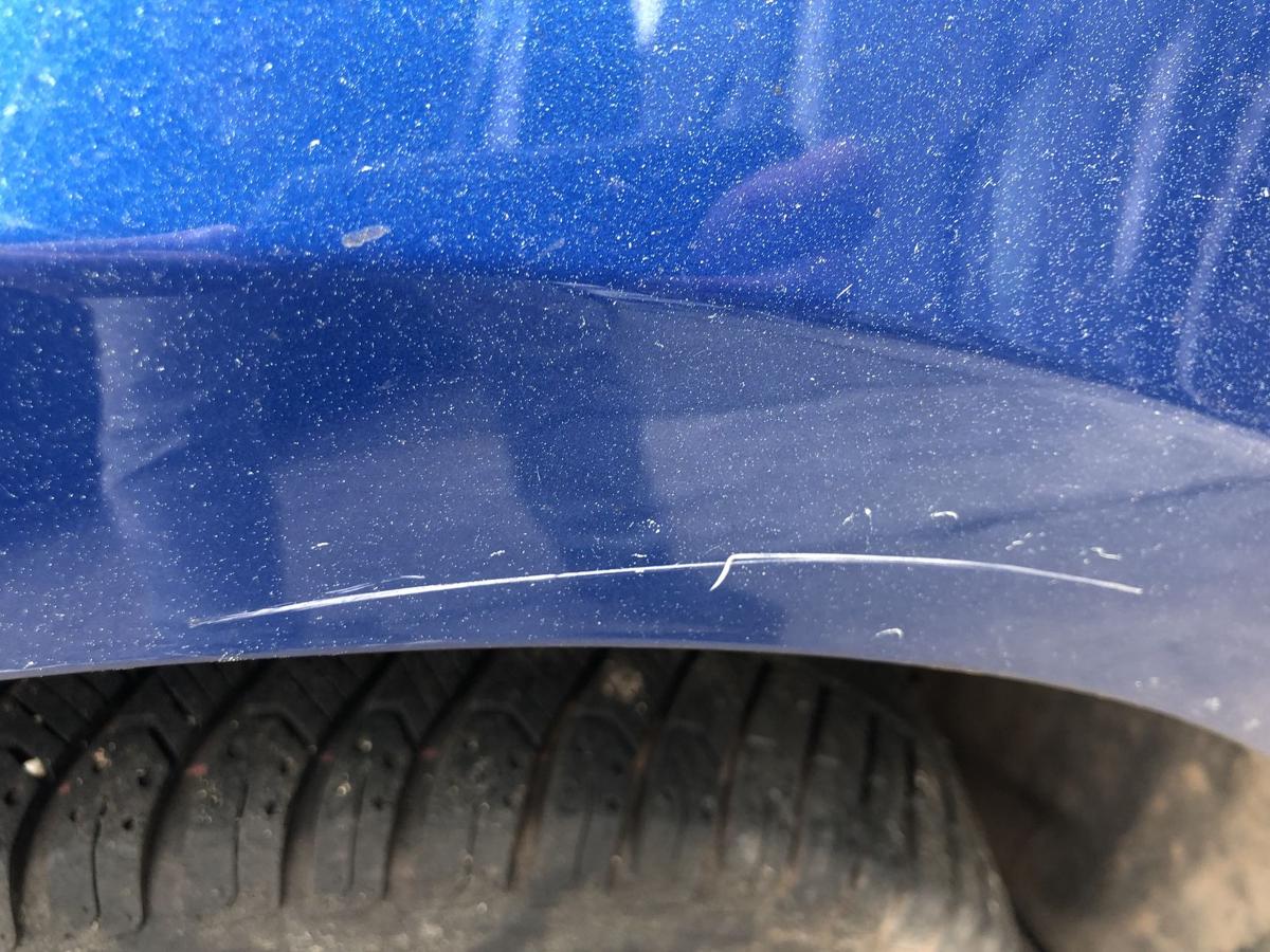 Renault Clio 3 Typ BR Kotfl&uuml;gel vorn links Fahrerseite TERNA Blue Index 185