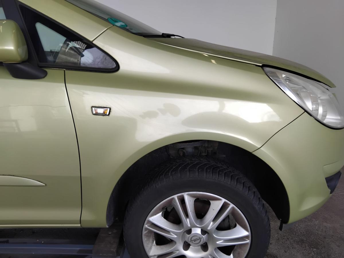 Opel Corsa D original Kotfl&uuml;gel vorn rechts Z30E Green Tea Metallic BJ2006