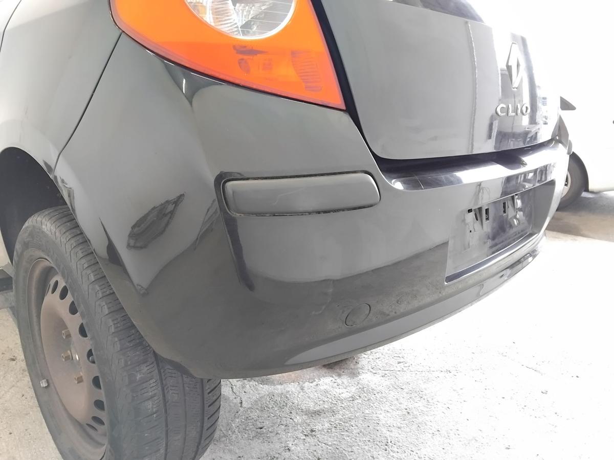 Renault Clio 3 original Sto&szlig;stange Stossf&auml;nger hinten NV676 Noir Nacre BJ2008