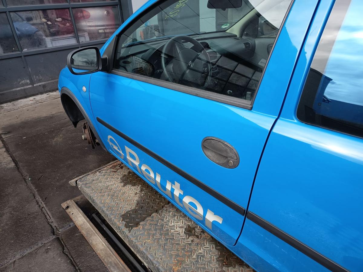 Opel Corsa C 3t&uuml;rer original T&uuml;r links Fahrer Z20A Arubablau Bj 2001