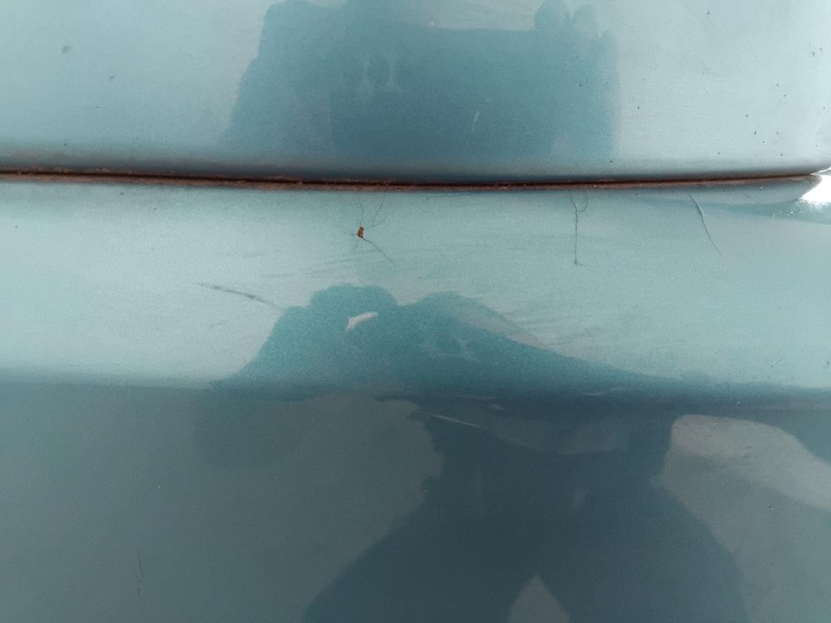 Skoda Roomster 5J original Stoßfänger Stoßstange hinten BJ2009 LF5S Indigoblaumetallic