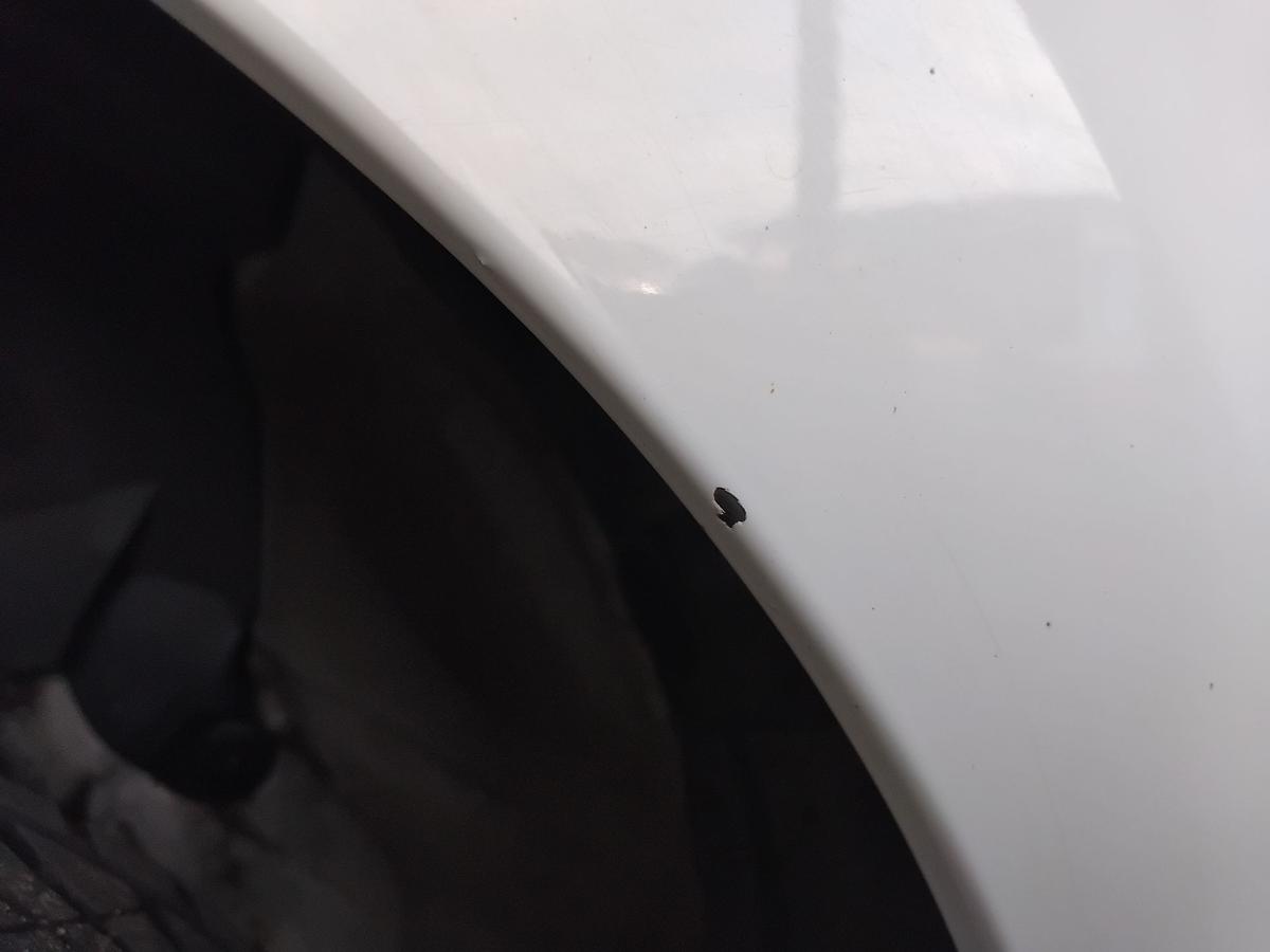 Renault Twingo 2 original Kotfl&uuml;gel vorn links weiss OV369 Blanc Glacier BJ2008