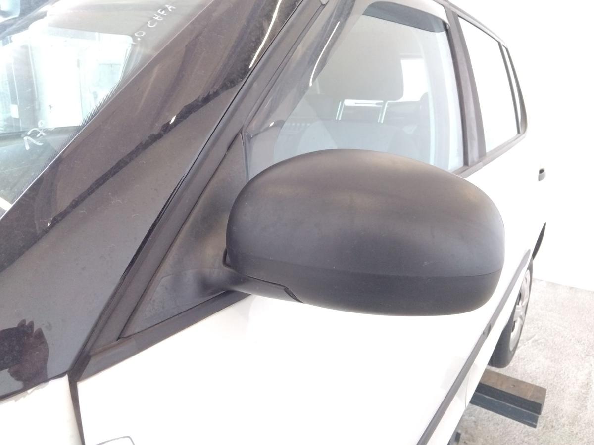 Skoda Fabia 2 5J original Außenspiegel links manuell schwarz unlackiert BJ2011