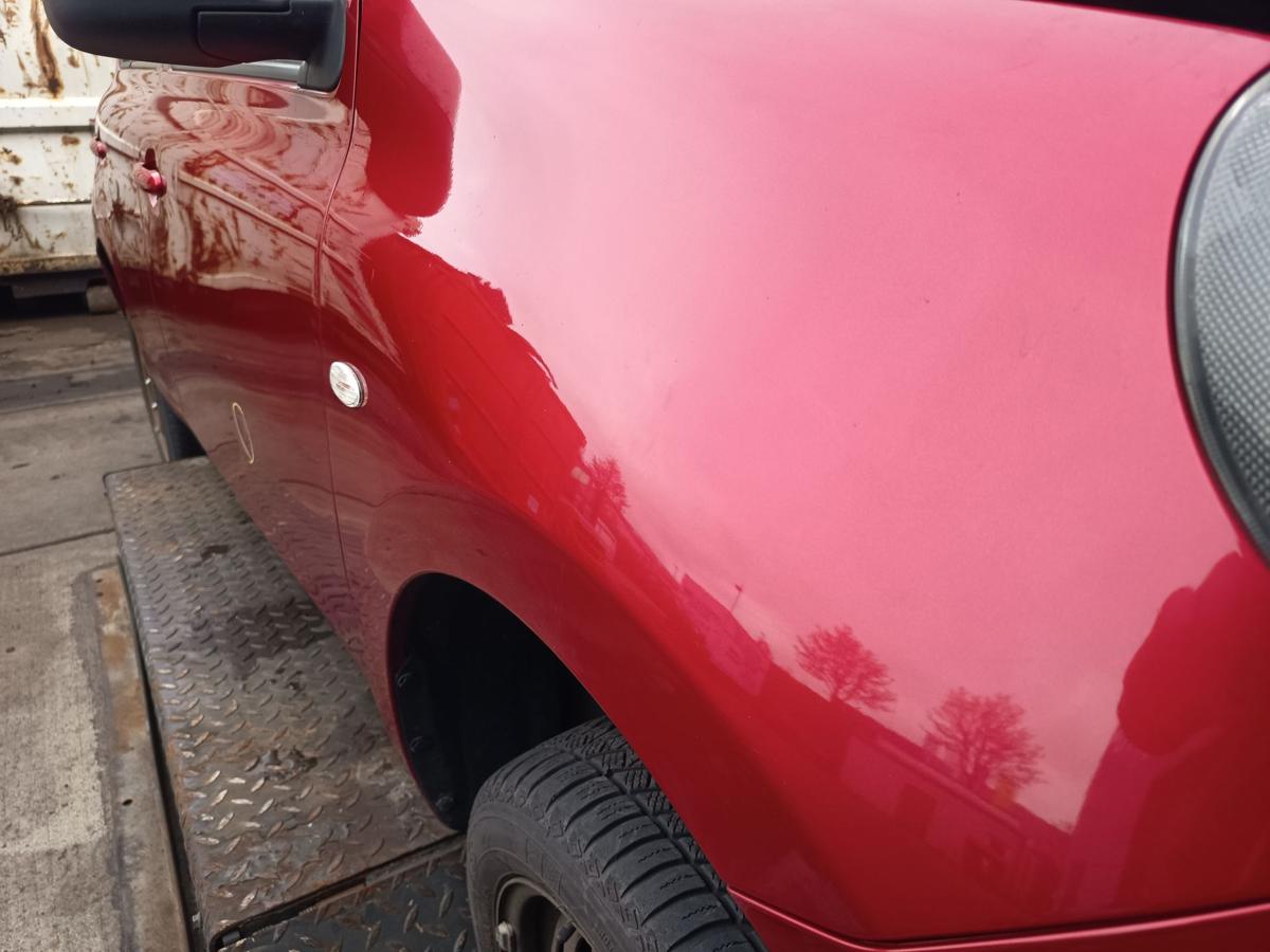 Nissan Micra K13 original Kotfl&uuml;gel rechts Seitenteil AY4 Kaminrot Bj 2013