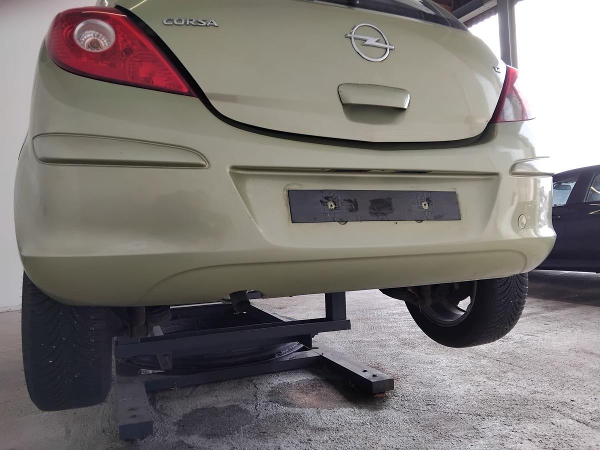 Opel Corsa D original Sto&szlig;f&auml;nger Sto&szlig;stange hinten 3-T&uuml;rer BJ2006 Z30E Green Tea