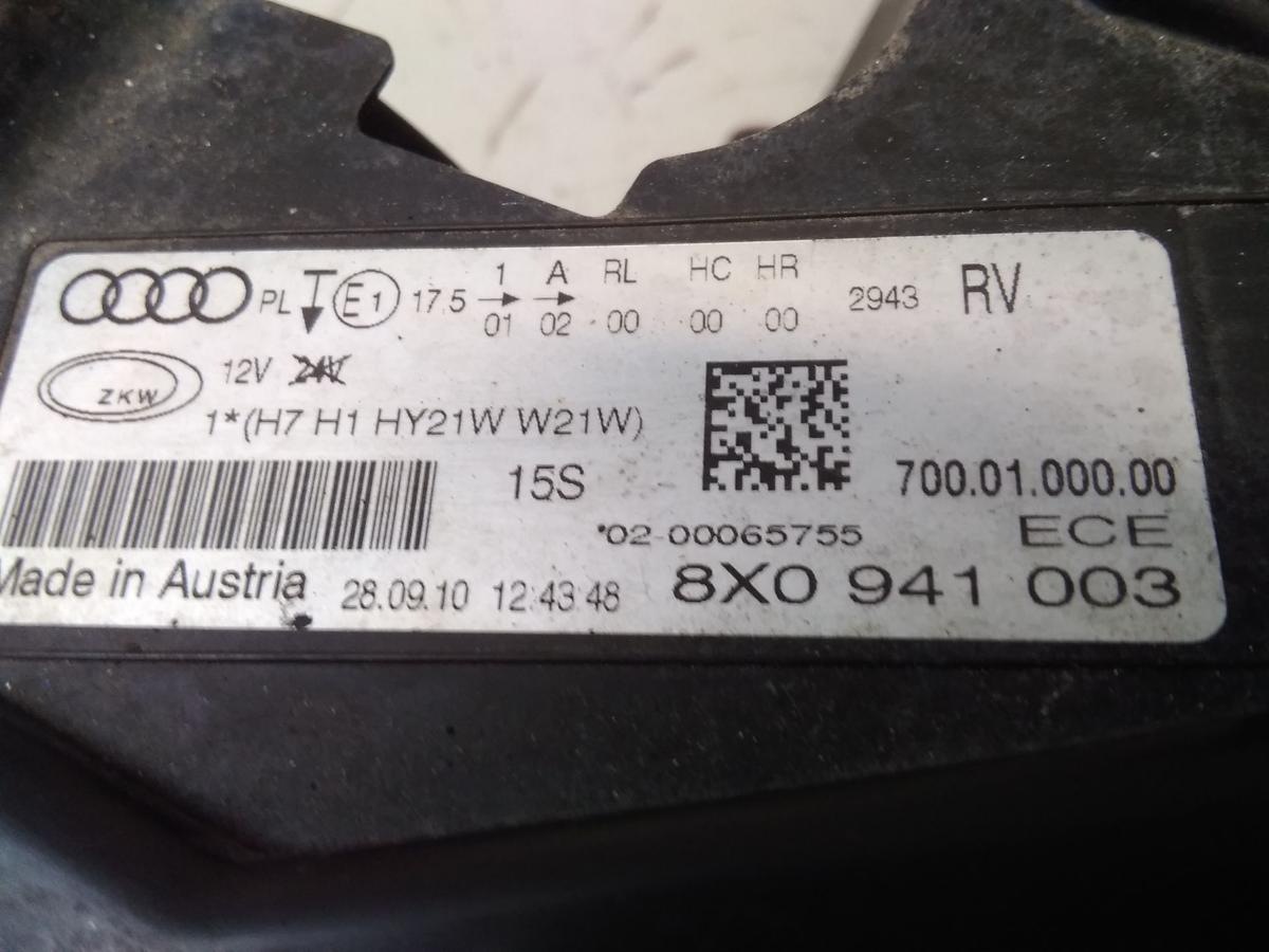 Audi A1 8X original Scheinwerfer links Halogen mit LWR 8X0941003 BJ2010