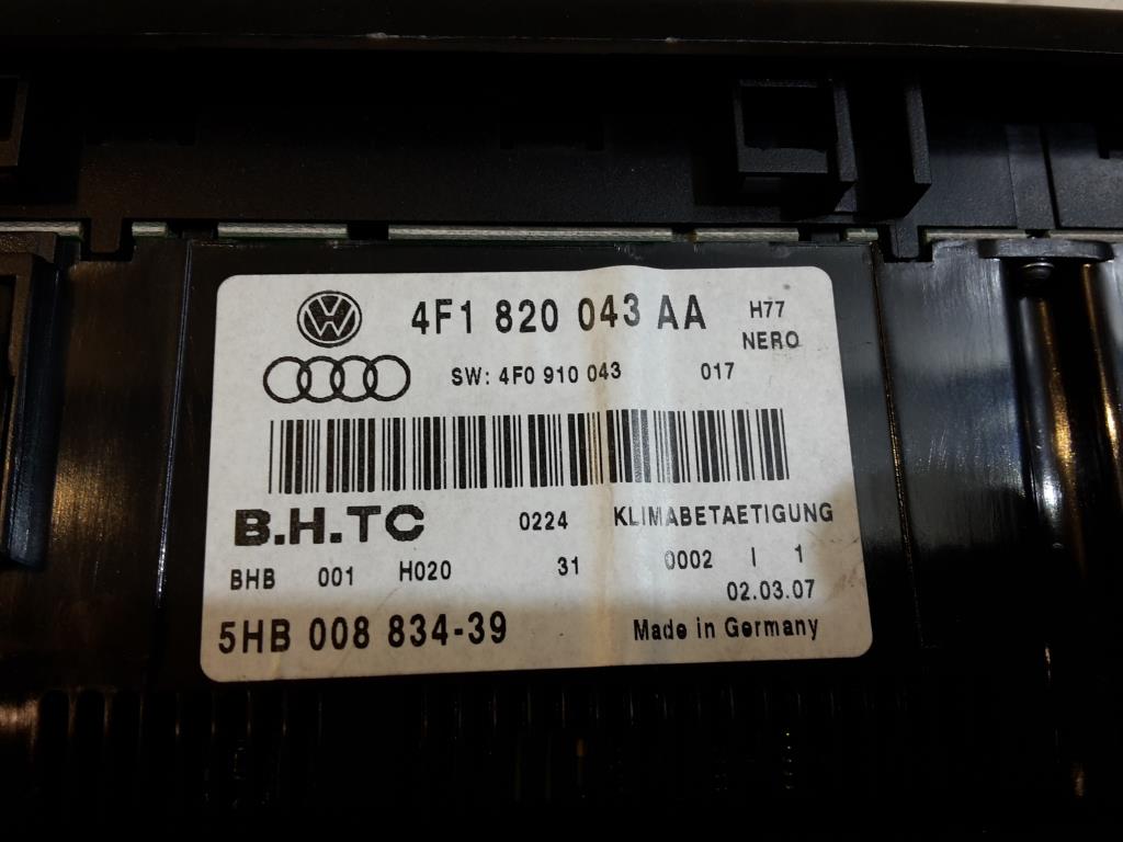 Audi A6 4F BJ 2007 Klimabedienteil Heizbetätigung 4F1820043AA