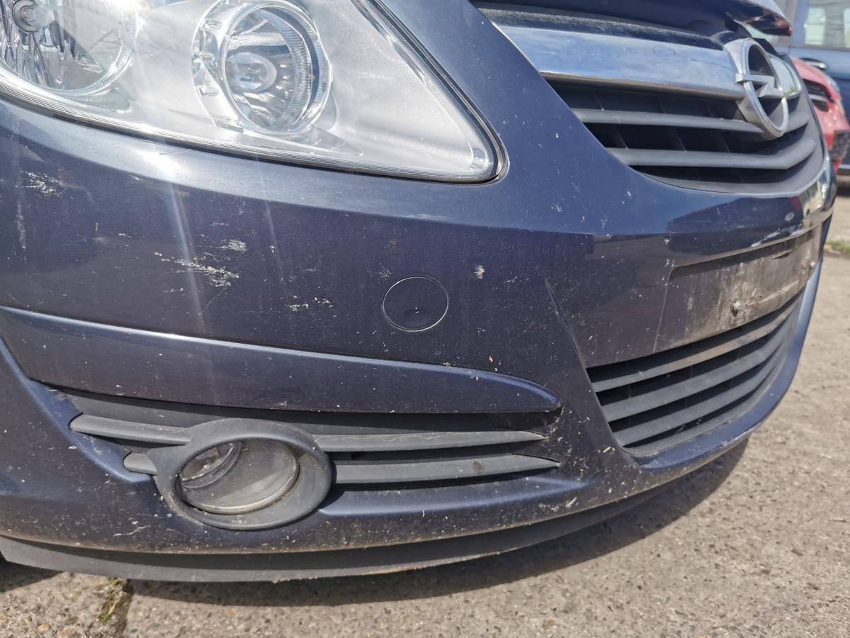 Opel Corsa D Stossfänger Stossstange Bumper vorn NSW Z168 Metroblau Perl