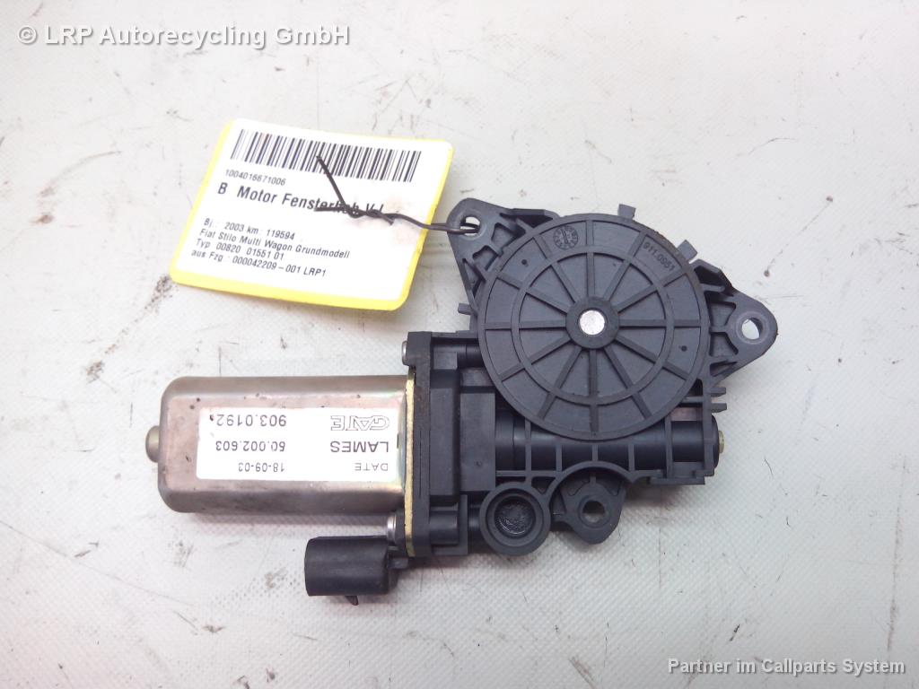 Fiat Stilo Typ 192 BJ2003 Motor Fensterheber vorn links 50002603 Gate 9030192