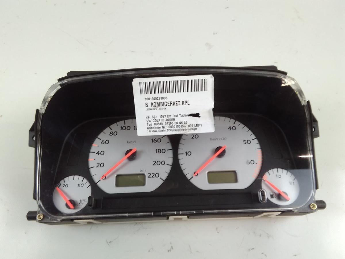 VW Golf 3 Tacho Kombiinstrument 1H0919865A 6160633110 MOTORMETER BJ1997