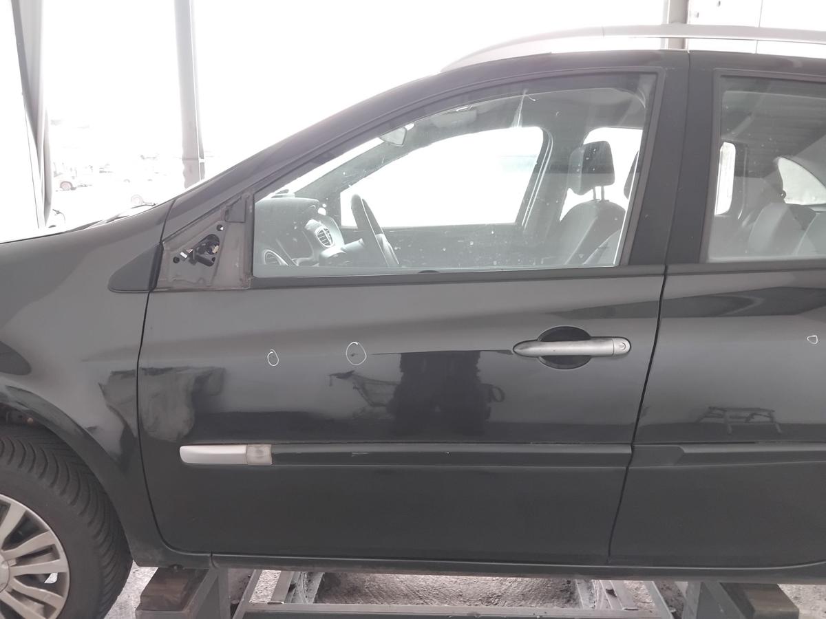 Renault Clio 3 T&uuml;r vorn links Fahrert&uuml;r 5-t&uuml;rig NV676 Perlmuttschwarz BJ2009