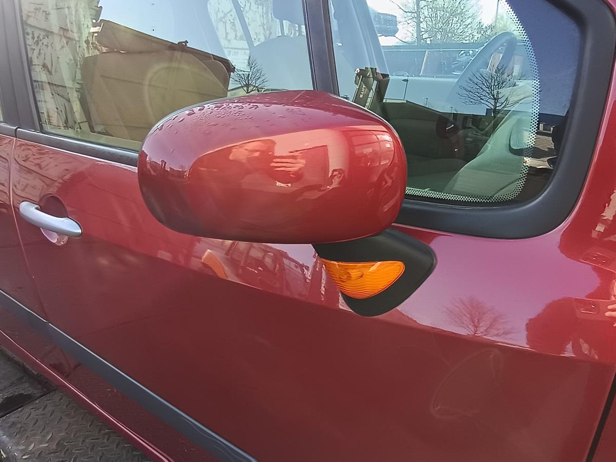 Renault Modus original Au&szlig;enspiegel rechts elektr TEB76 Rot Baujahr 2005