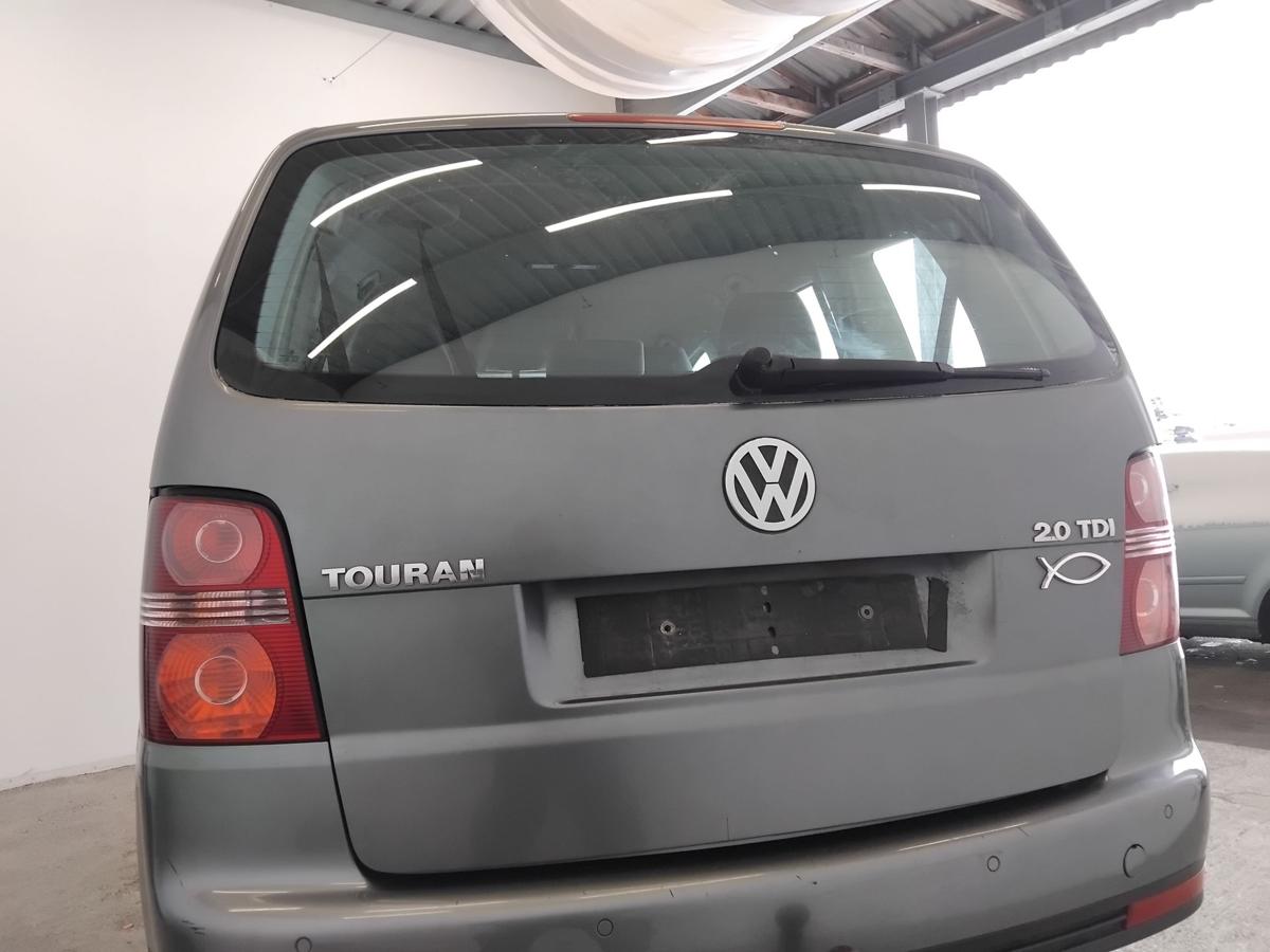 VW Touran 1T Heckklappe LD7X platingraumetallic mit Heckscheibe BJ2007