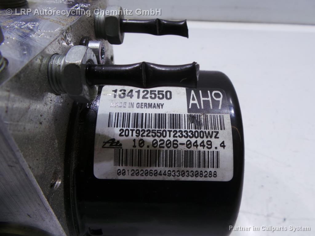 Opel Astra (J) BJ 2014 ABS Block Hydroaggregat 1.4 88KW 13412550 10.0206-0449.4