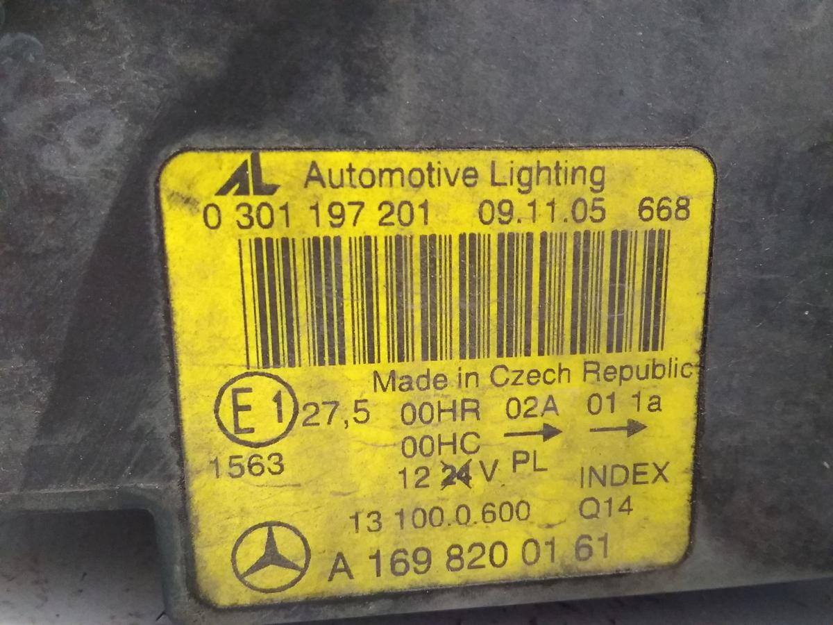 Mercedes A-Klasse W169 original Scheinwerfer links AL mit LWR Bj.2006
