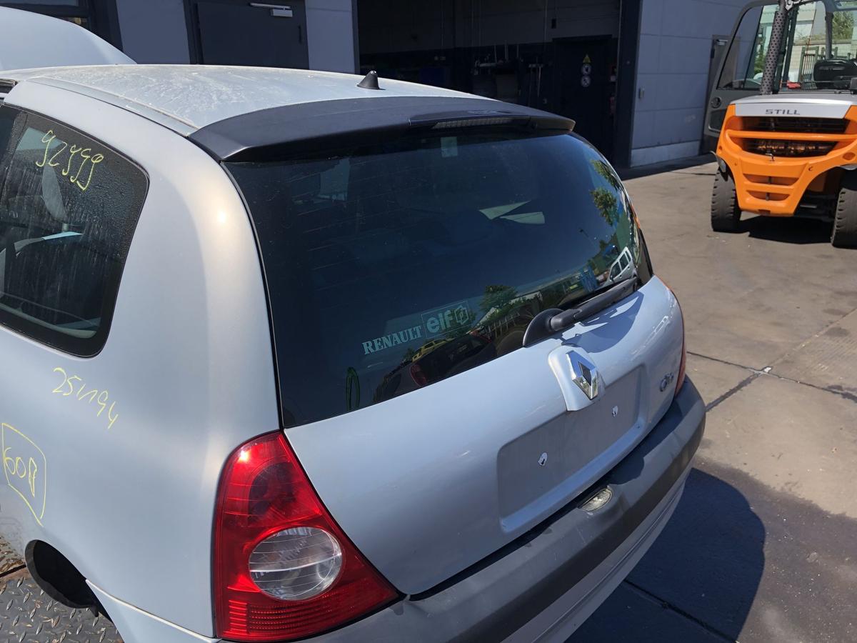 Renault Clio B Phase II original Heckklappe mit Scheibe MV632 Gris Boreal Bj2003