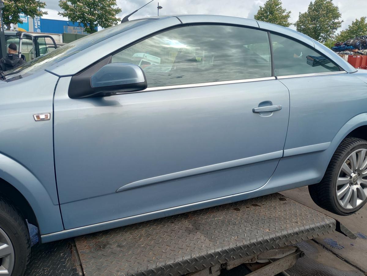 Opel Astra H TwinTop orig Tür links Cabrio Z21C Blau Bj 2008