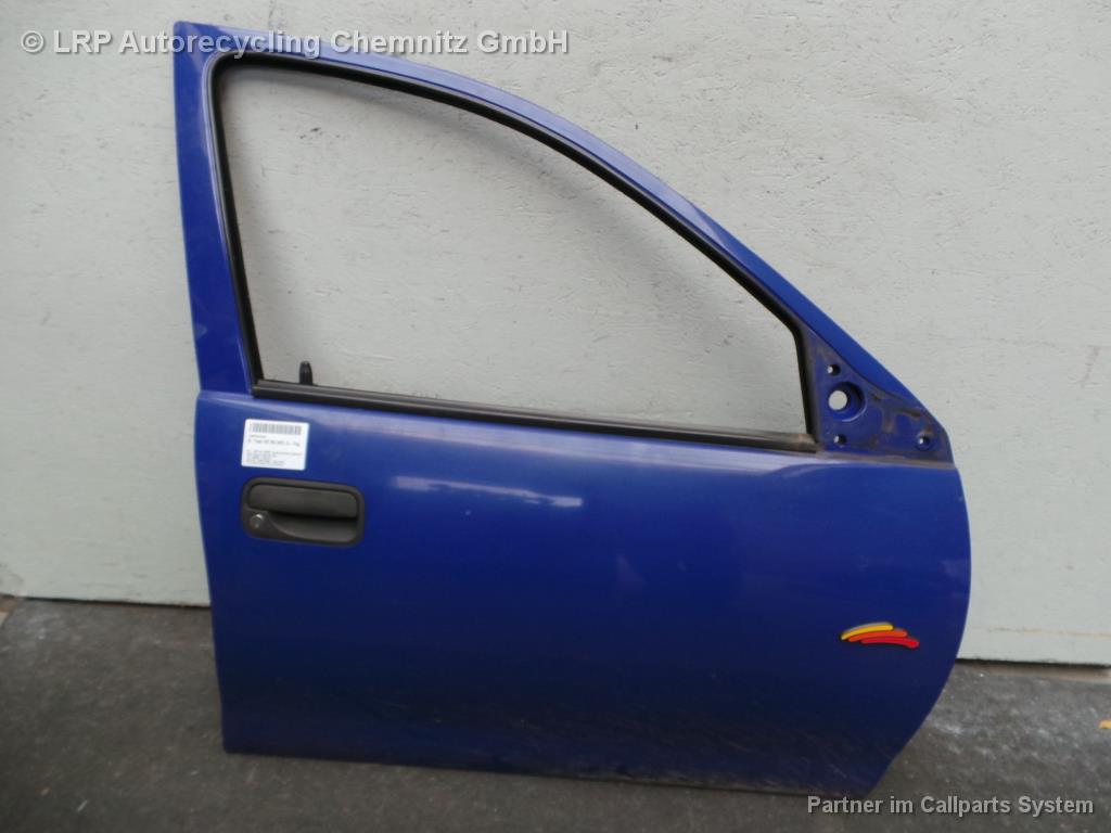 Opel Corsa (B) BJ 1997 Tür vorn rechts Beifahrertür Blau