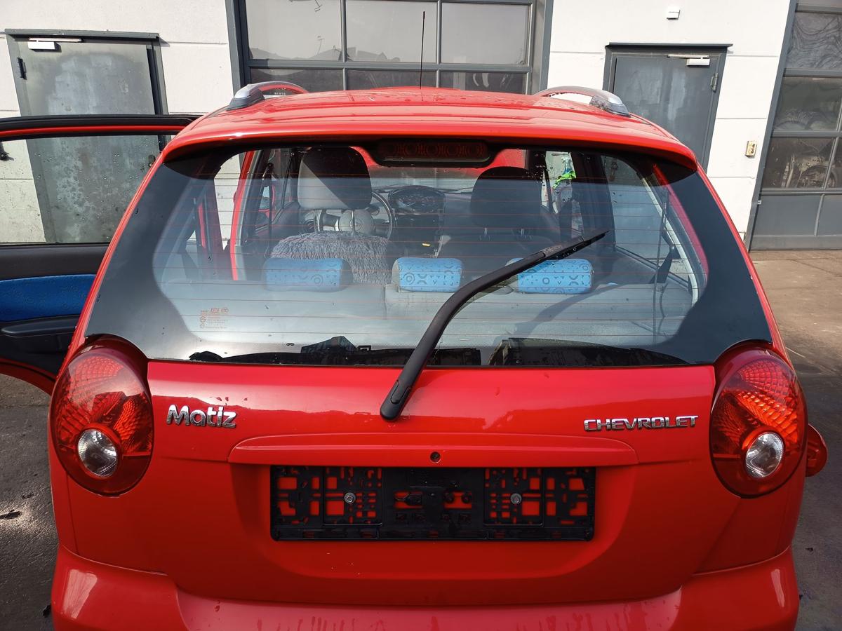 Chevrolet Matiz M200 original Heckklappe mit Scheibe 71U Super red Bj 2009