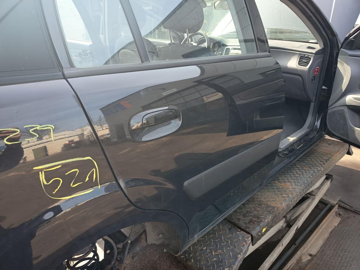 Kia Rio II 5t&uuml;rer original T&uuml;r hinten rechts Fond Midnight Black Bj 2009