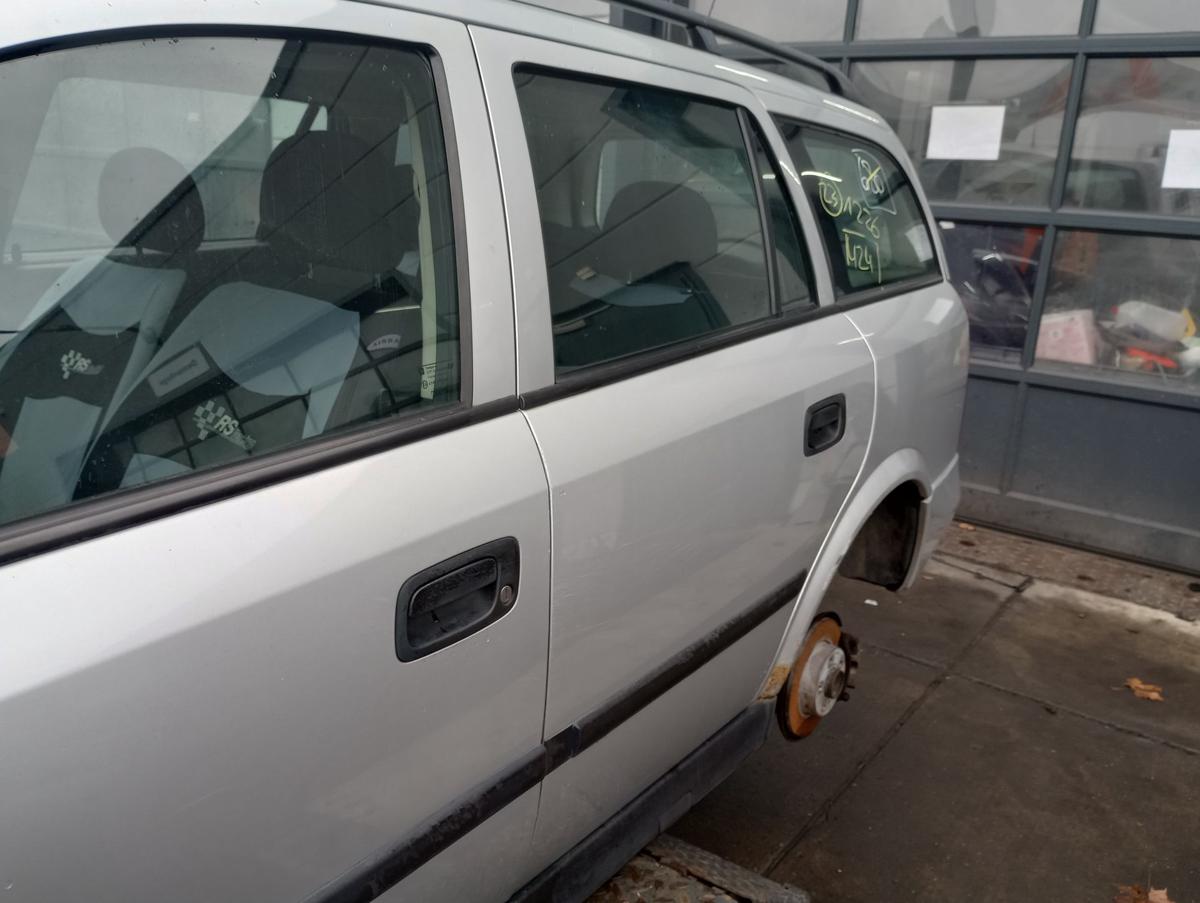 Opel Astra G Caravan orig Tür hinten links Fond Fahrer Z147 Starsilber Bj 2000