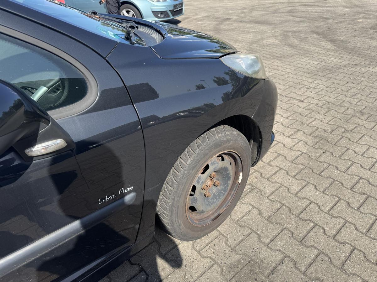 Peugeot 207 original Kotfl&uuml;gel vorn rechts EXL-Obsidianschwarz Bj.2008